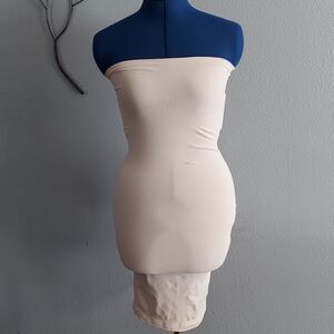 Victoria's Secret Nude Strapless Tube Shapewear Body Shaper Dress Large